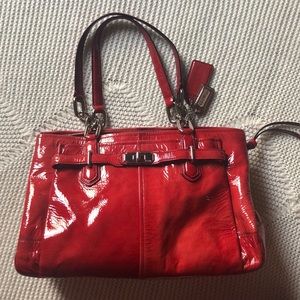 Red Patent Leather Coach Purse